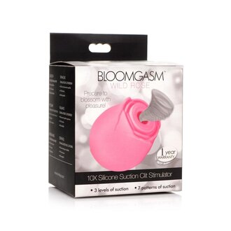 XR BRANDS BLOOMGASM WILD ROSE 10X PIN SUCTION CLIT STIMULATOR