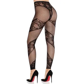 LEG AVENUE AZURA FOOTLESS TIGHTS