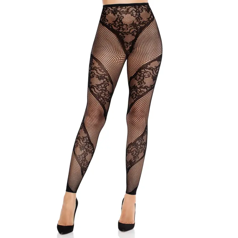 LEG AVENUE AZURA FOOTLESS TIGHTS