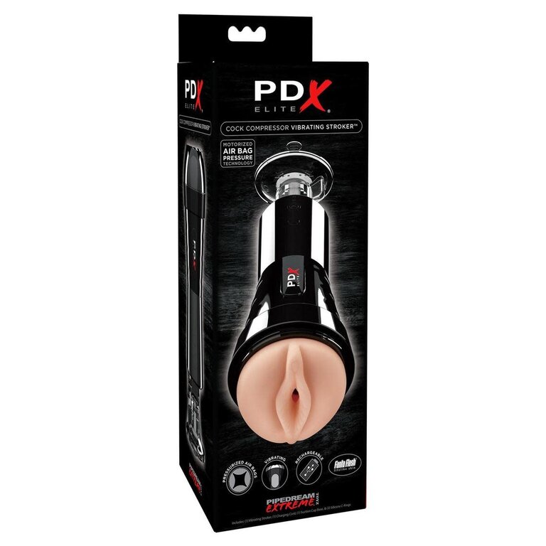 PIPEDREAM PDX ELITE COCK COMPRESSOR VIBRATING STROKER