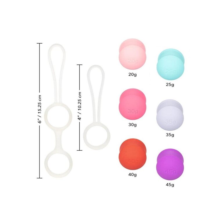 CALIFORNIA EXOTIC SHE-OLOGY INTERCHANGEABLE WEIGHTED KEGEL SET