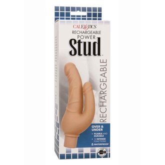 CALIFORNIA EXOTIC RECHARGEABLE POWER STUD OVER & UNDER - IVORY
