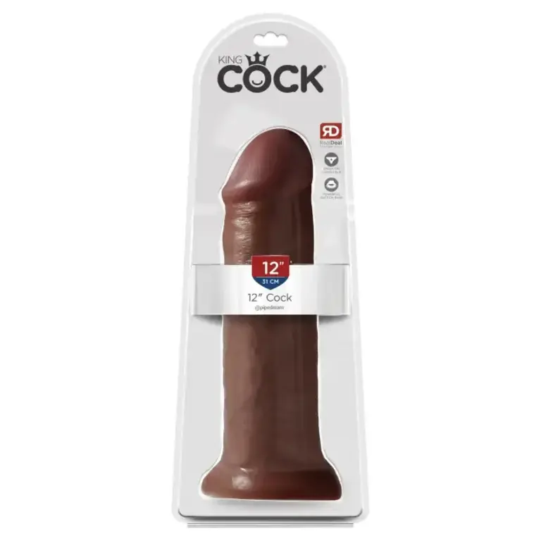 PIPEDREAM KING COCK 12" COCK - BROWN