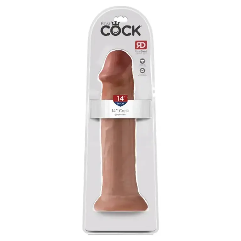 PIPEDREAM KING COCK 14" COCK - TAN