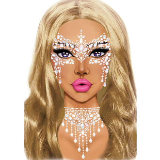 LEG AVENUE MASQUERADE CHOKER RHINESTONE STICK-ON