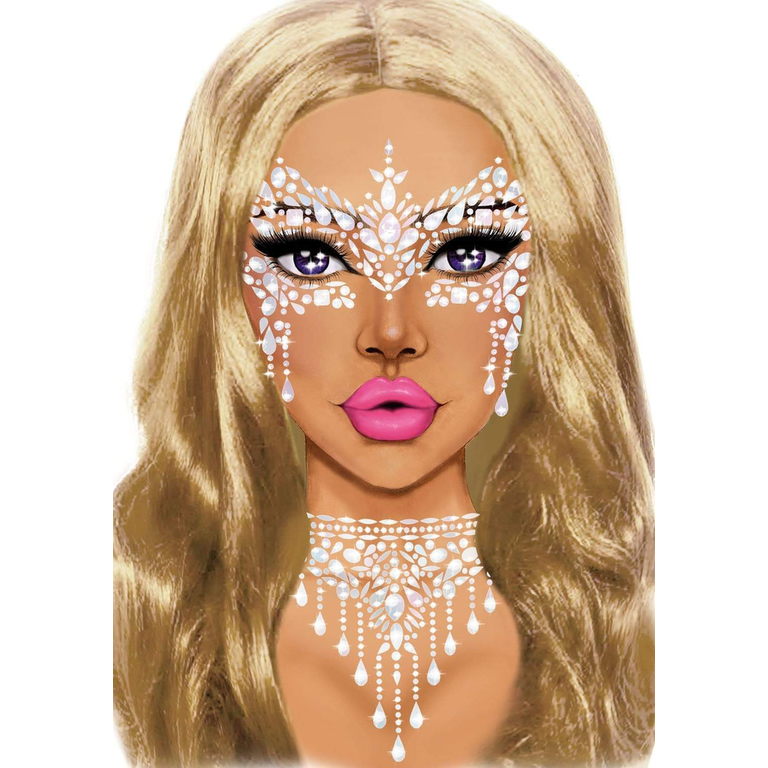 LEG AVENUE MASQUERADE CHOKER RHINESTONE STICK-ON