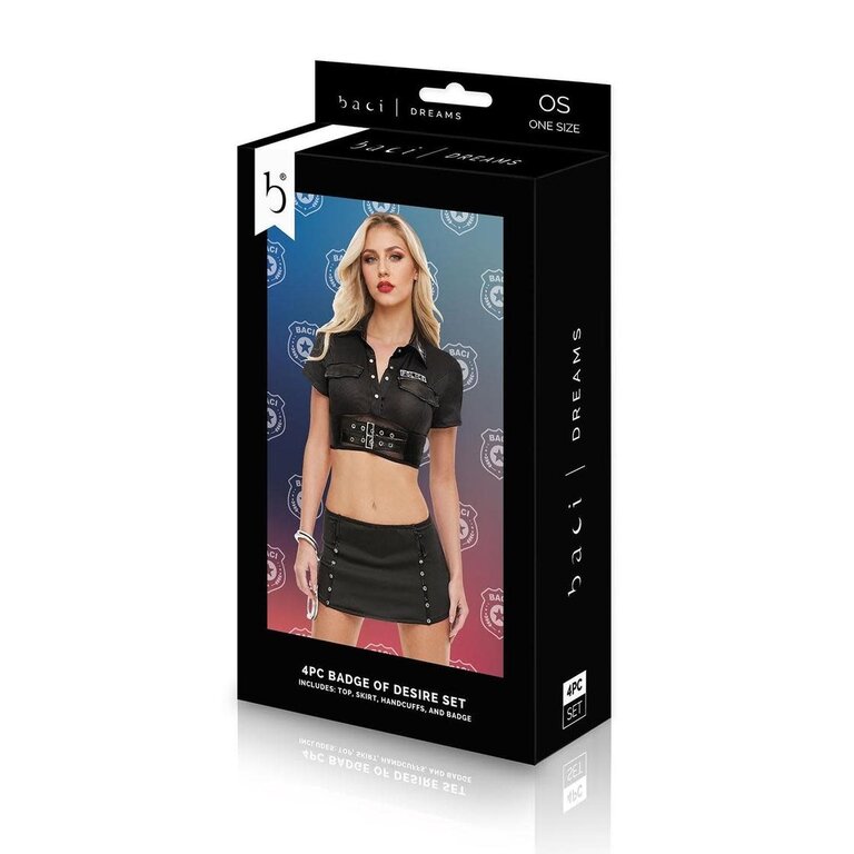 BACI BADGE OF DESIRE 4PC SET BLACK
