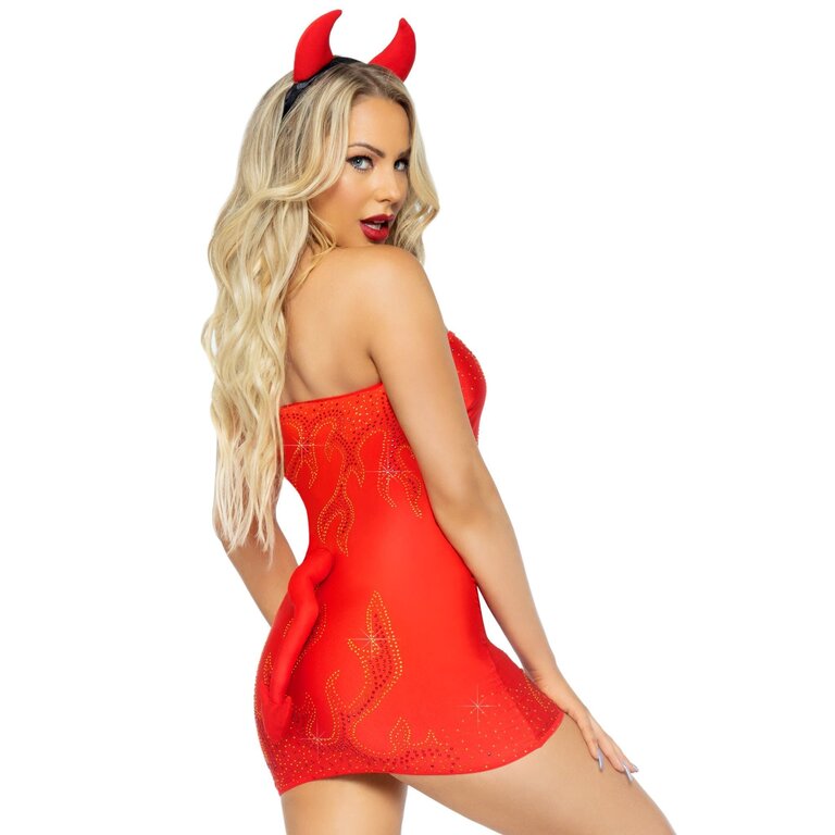 LEG AVENUE BEDAZZLED SEXY DEVIL