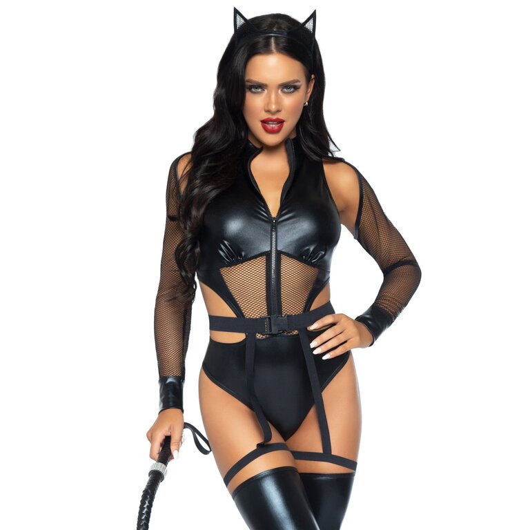 LEG AVENUE CRIMINAL KITTY BODYSUIT