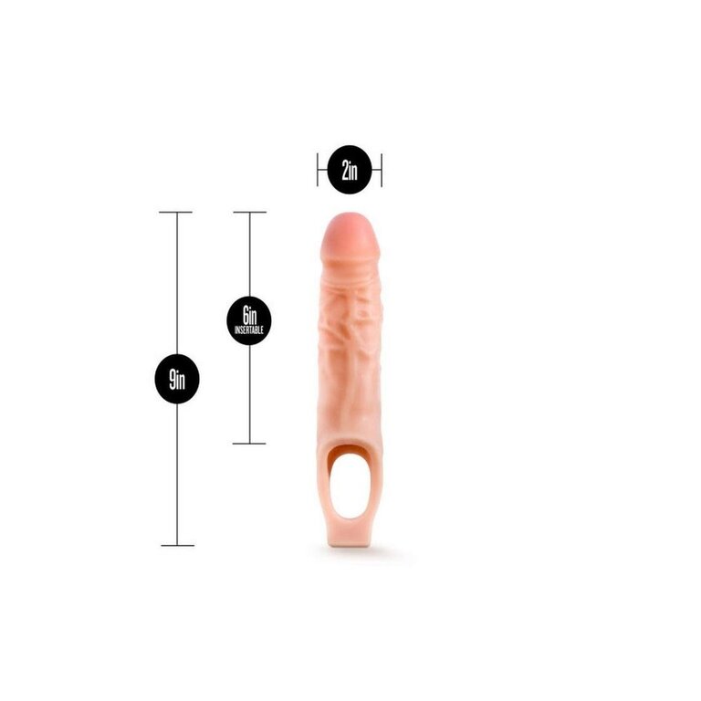 BLUSH NOVELTIES PERFORMANCE COCK SHEATH PENIS EXTENDER 9IN VANILLA