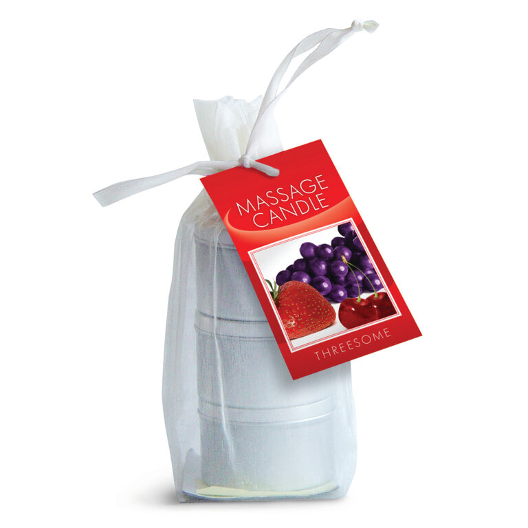 EARTHLY BODY CANDLE 3 PACK EDIBLE CHERRY GRAPE STRAWBERRY 2 OZ