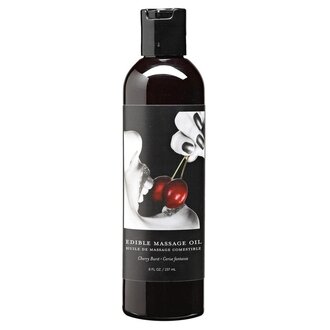 EARTHLY BODY MASSAGE OIL EDIBLE CHERRY 8 OZ