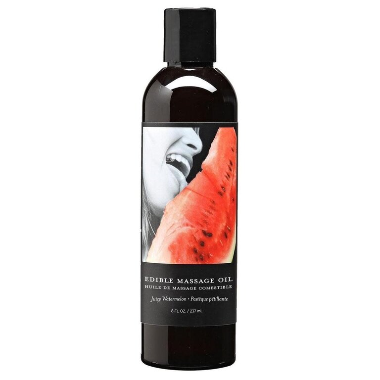 EARTHLY BODY MASSAGE OIL EDIBLE WATERMELON 8 OZ