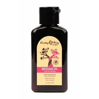 EARTHLY BODY HEMP SEED BY NIGHT MASSAGE OIL APHRODISIAC COLLECTION WILD PINK ROSE 2OZ
