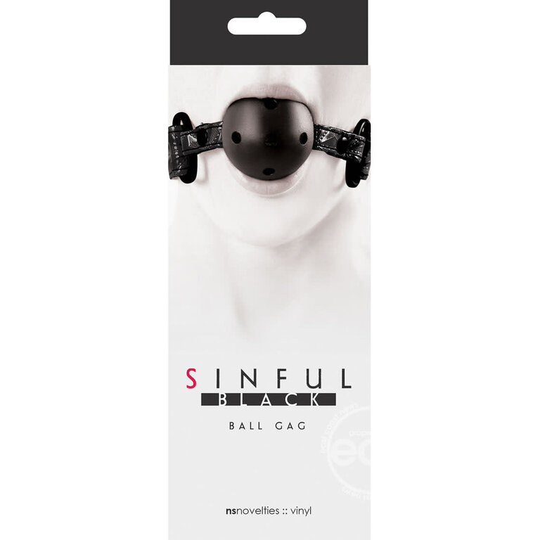 NS NOVELTIES SINFUL BALL GAG BLACK