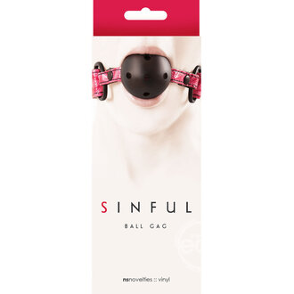 NS NOVELTIES SINFUL BALL GAG PINK