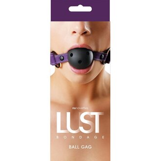 NS NOVELTIES LUST BONDAGE BALL GAG PURPLE