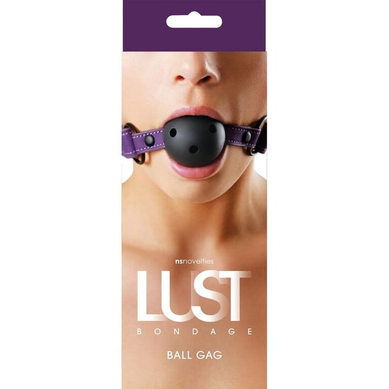NS NOVELTIES LUST BONDAGE BALL GAG PURPLE