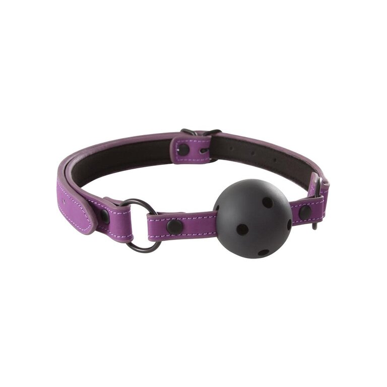 NS NOVELTIES LUST BONDAGE BALL GAG PURPLE