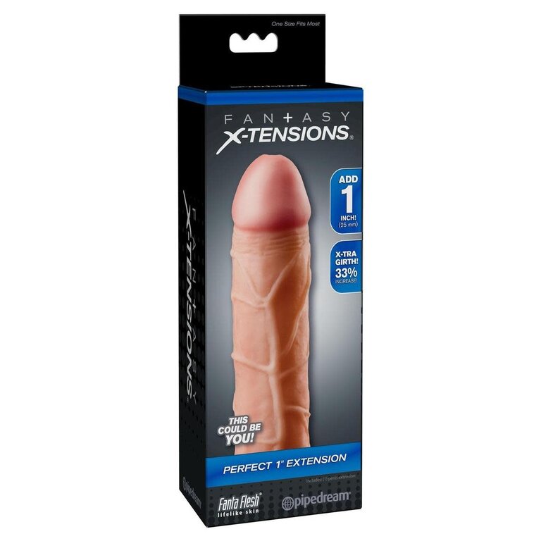 PIPEDREAM FANTASY X-TENSIONS PERFECT EXTENSION 1IN FLESH