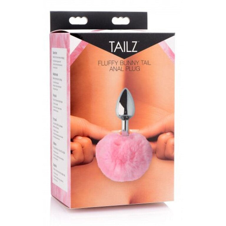 XR BRANDS TAILZ PINK FLUFFY BUNNY TAIL ANAL PLUG