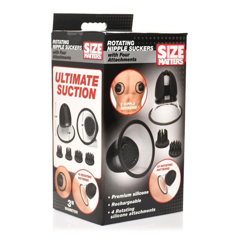 XR BRANDS 10X ROTATING NIPPLE PUMPS W ATTACHEMENTS