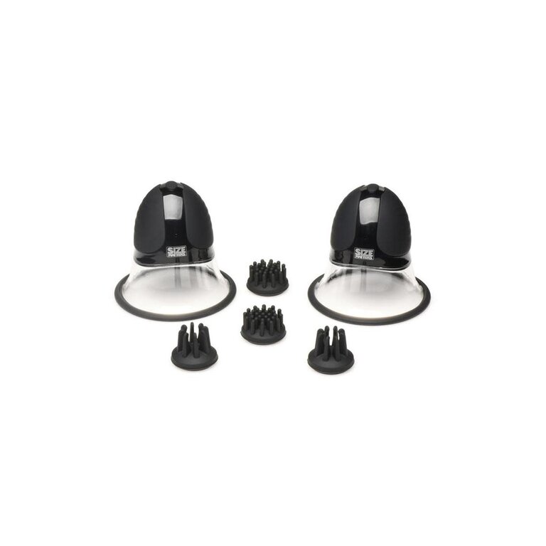 XR BRANDS 10X ROTATING NIPPLE PUMPS W ATTACHEMENTS