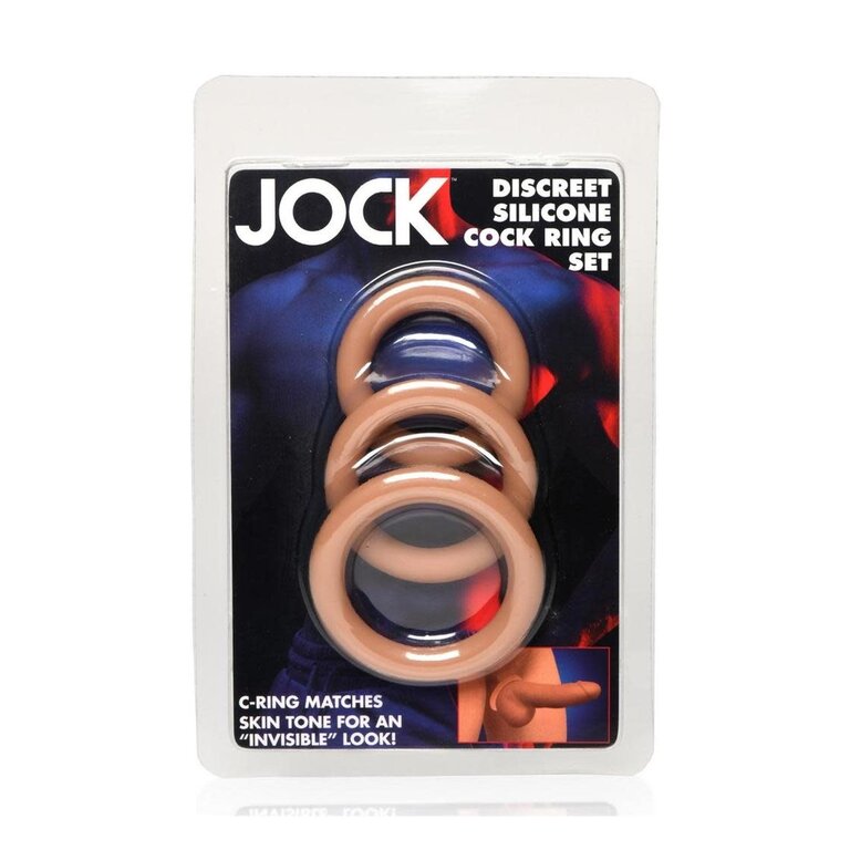 JOCK JOCK DISCRETE SILICONE COCK RING SET CARAMEL