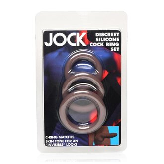 JOCK JOCK DISCRETE SILICONE COCK RIGNG SET CHOCO