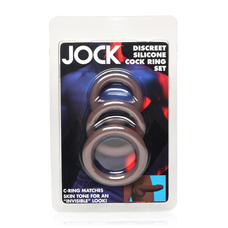 JOCK JOCK DISCRETE SILICONE COCK RIGNG SET CHOCO