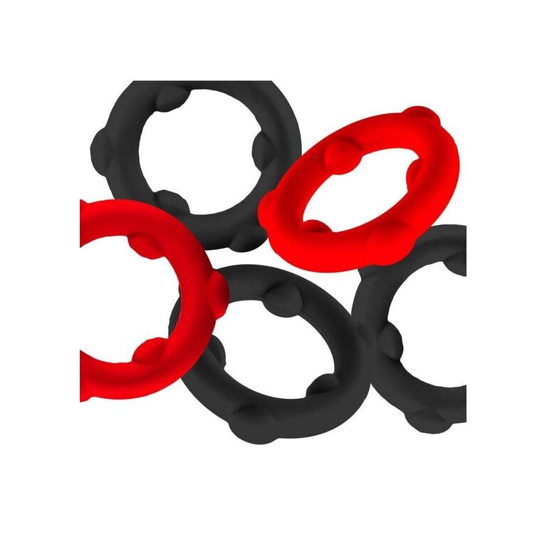 OXBALLS OXBALLS GEARHEADS SILICONE SPINNER 5PK RINGS