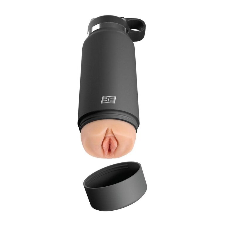 PIPEDREAM PDX PLUS FUCK FLASK SECRET DELIGHT DISCREET STROKER GREY BOTTLE LIGHT