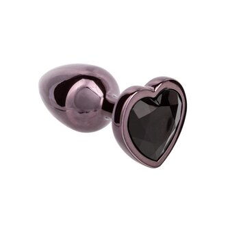 CALIFORNIA EXOTIC JEWEL SMALL DIAMOND HEART PLUG - BLACK