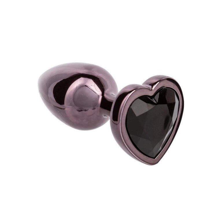 CALIFORNIA EXOTIC JEWEL SMALL DIAMOND HEART PLUG - BLACK