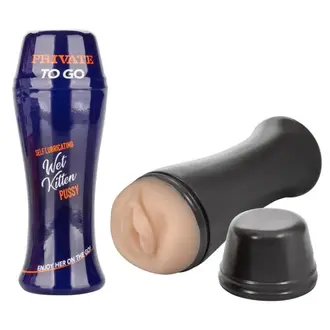 CALIFORNIA EXOTIC PRIVATE SELF LUBRICATING WET KITTEN TO GO STROKER