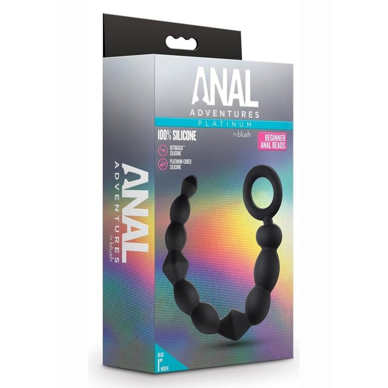 BLUSH NOVELTIES ANAL ADVENTURES PLATINUM ANAL BEADS BLK