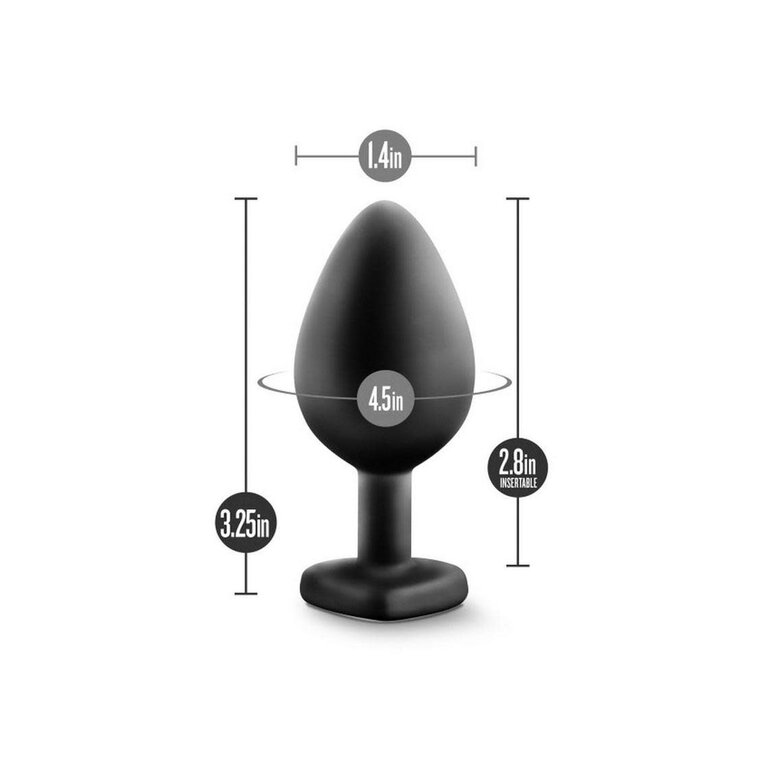 BLUSH NOVELTIES TEMPTASIA BLING PLUG MEDIUM BLACK