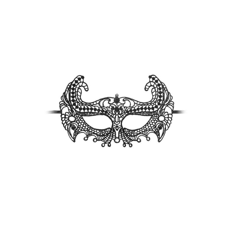 SHOTS AMERICA B&W LACE EYE MASK EMPRESS