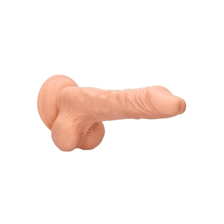 SHOTS AMERICA RealRock Skin Realistic Dildo with Balls 10in - Vanilla