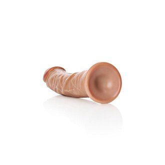 SHOTS AMERICA RealRock Curved Realistic Dildo with Suction Cup 9in - Caramel