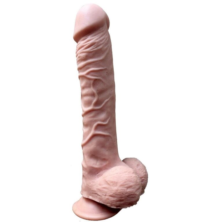 HOTT PRODUCTS Skinsations T-Rex Dildo Silicone 10in - Vanilla