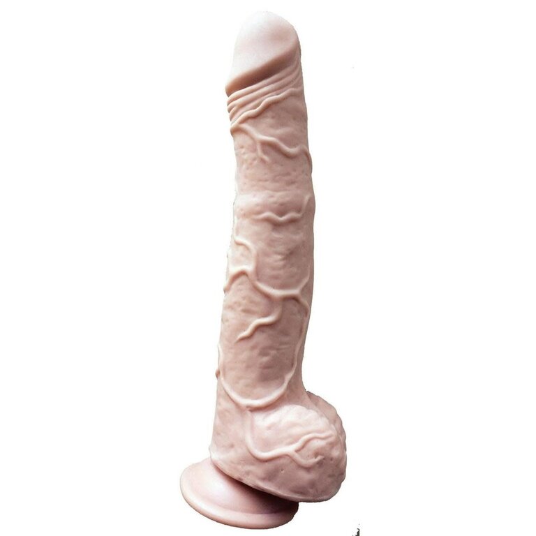 HOTT PRODUCTS Skinsations Cocksaurus Dildo Silicone 11in - Vanilla
