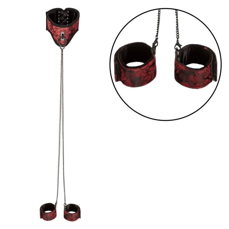 CALIFORNIA EXOTIC SCANDAL POSTURE COLLAR WITH CUFFS