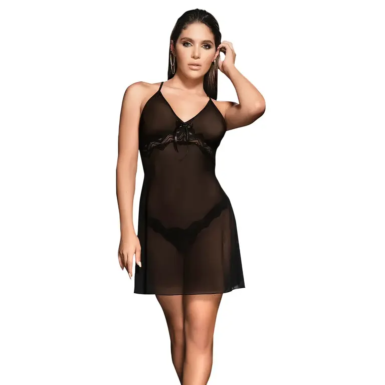 MAPALE TRANSPARENT MESH BABYDOLL S/M