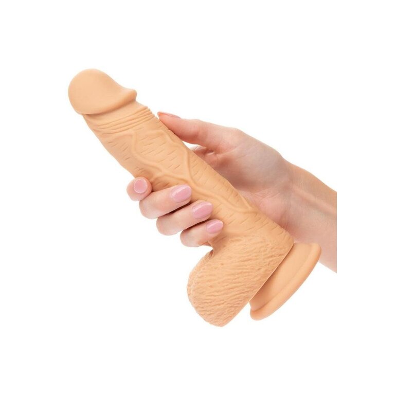 CALIFORNIA EXOTIC DUAL DENSITY SILICONE STUD 6.25IN IVORY