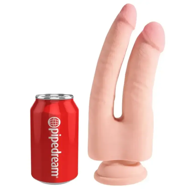 PIPEDREAM KING COCK PLUS TRIPLE DENSITY DOUBLE PENETRATOR 9.5IN VNL