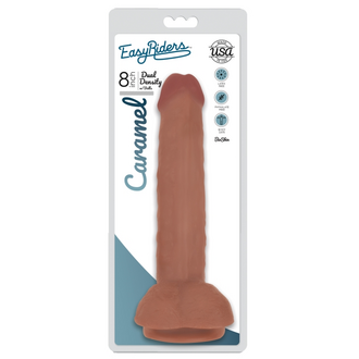 EASY RIDERS EASY RIDERS 8" SLIM BIOSKIN DONG W/ BALLS - CARAMEL