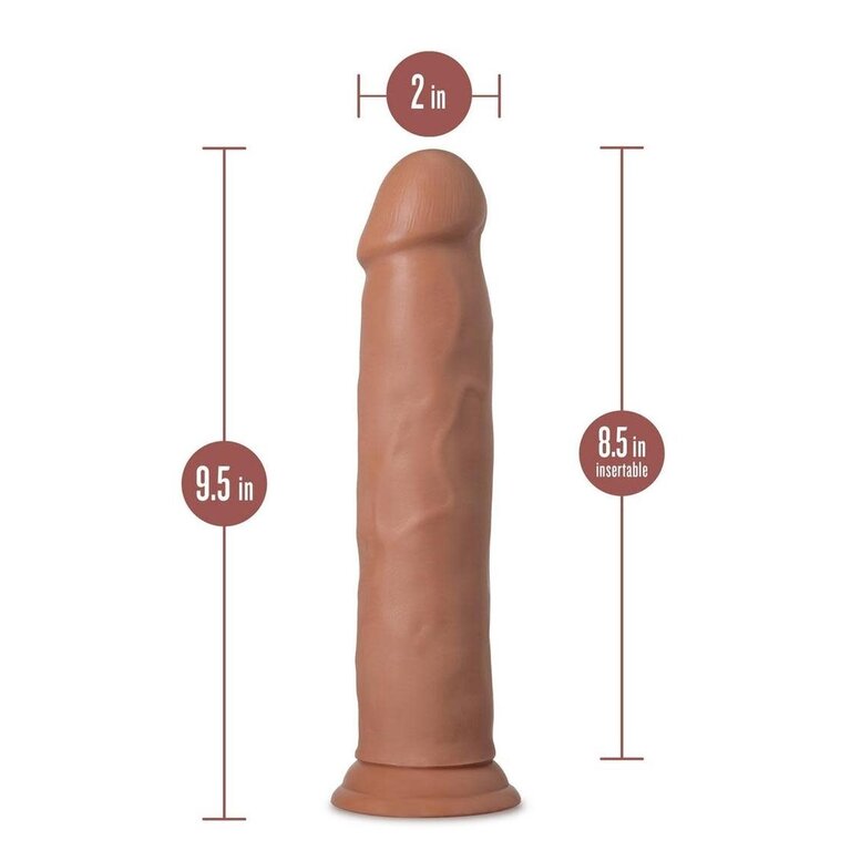 BLUSH NOVELTIES DR SKIN SILICONE DR HENRY 9IN DILDO MOCHA