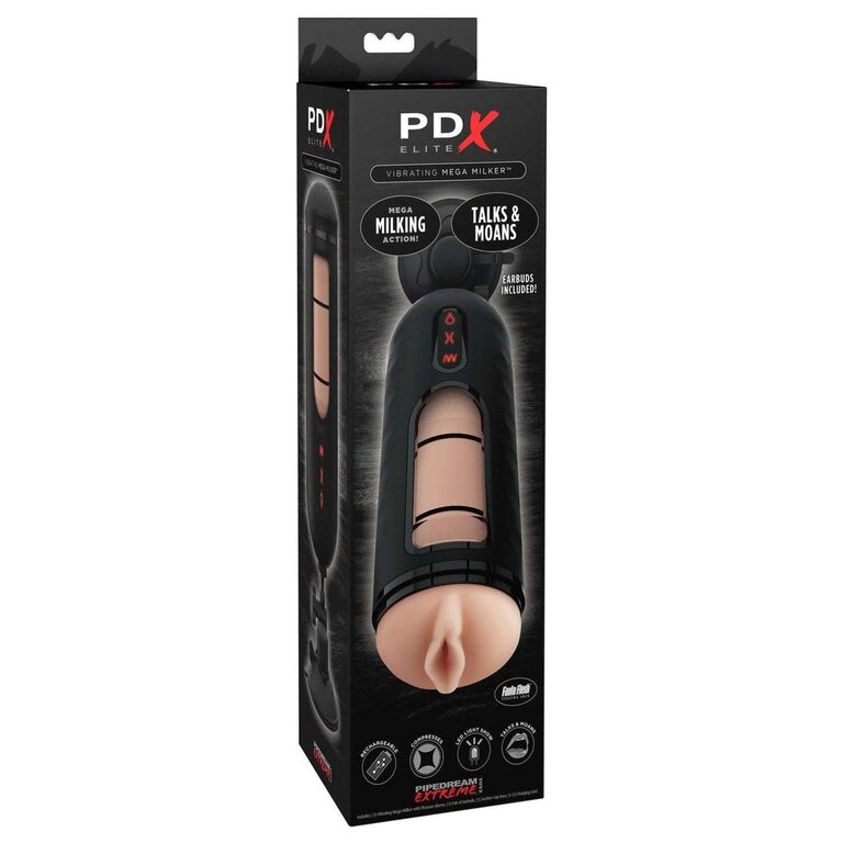 PIPEDREAM PDX ELITE VIBRATING MEGA MILKER MASTURBATOR