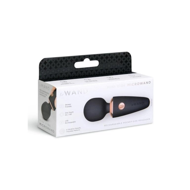 LE WAND LE WANT MINI VIBE SILICONE MICRO WAND - BLK